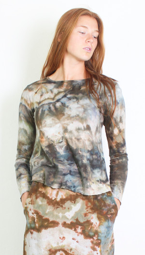 ORGANIC HEMP & COTTON LONG SLEEVE TEE MUD
