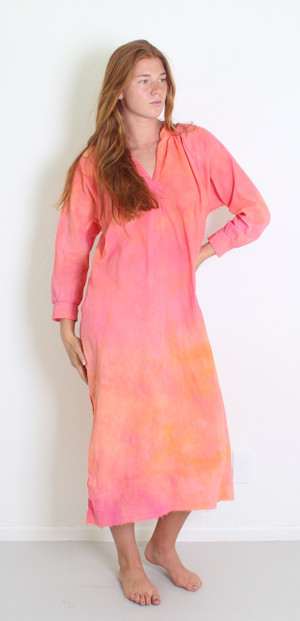 GAUZE 3/4 CUFF PEASANT DRESS ILE DE RE