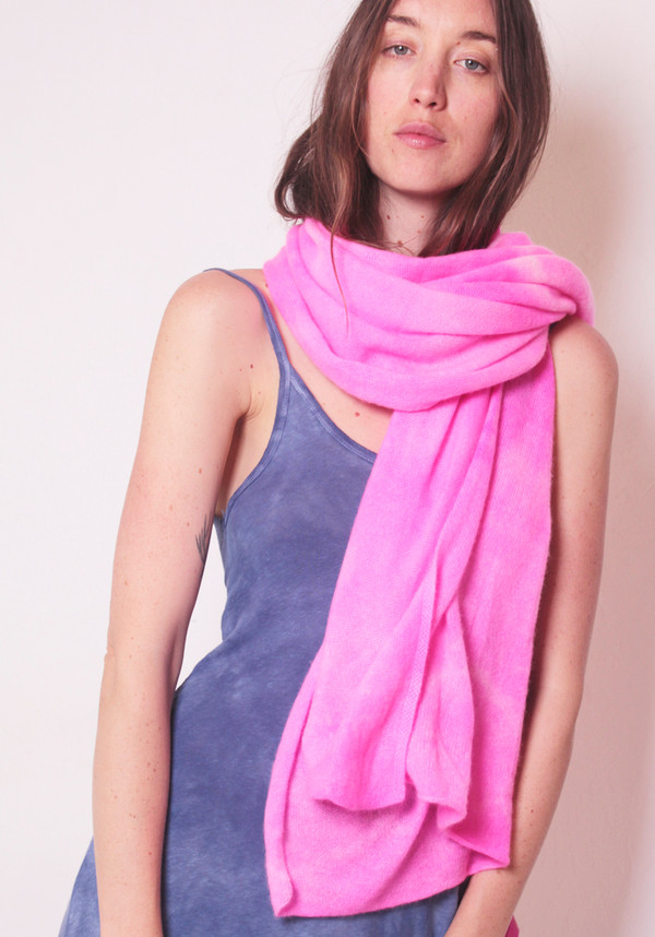 HOT FUSHIA FLUO 100% CASHMERE WRAP