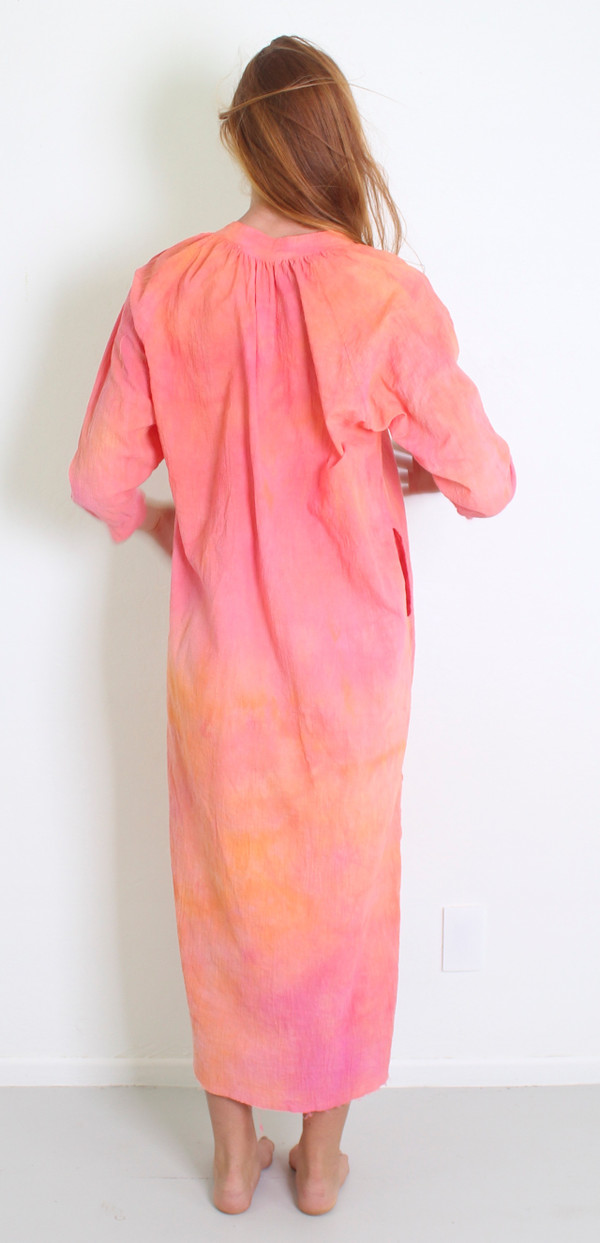 GAUZE 3/4 CUFF PEASANT DRESS ILE DE RE