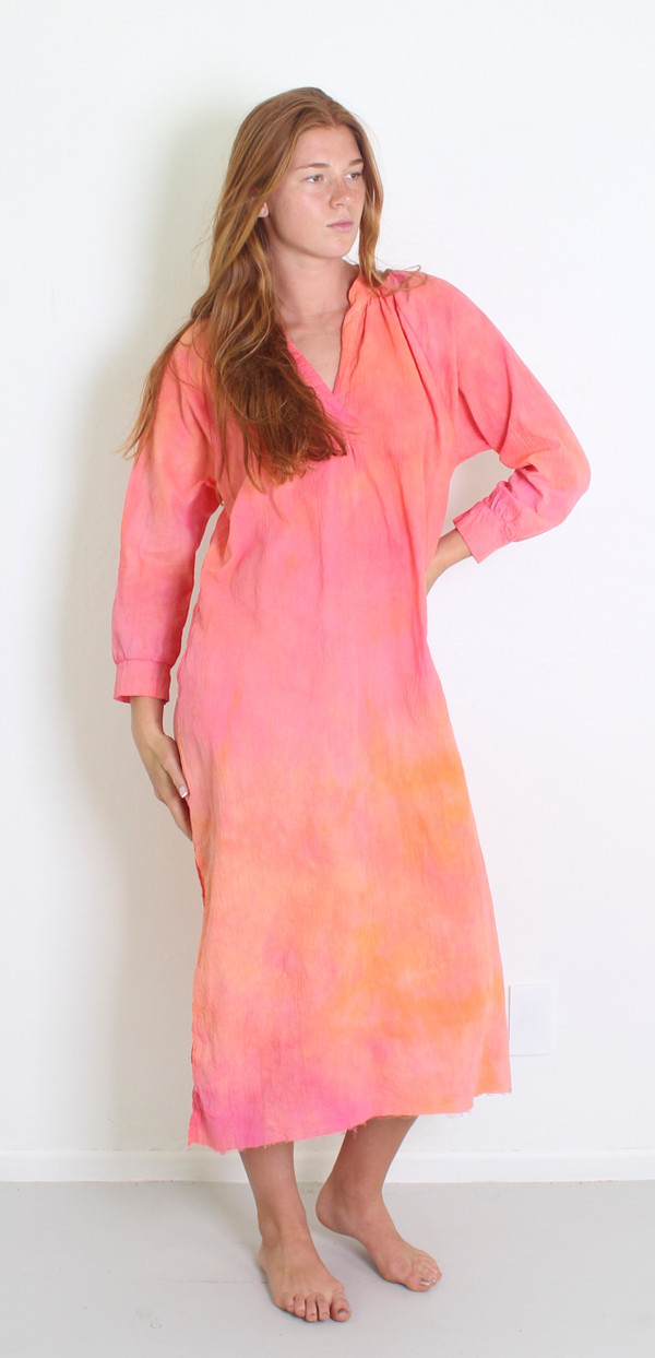 GAUZE 3/4 CUFF PEASANT DRESS ILE DE RE