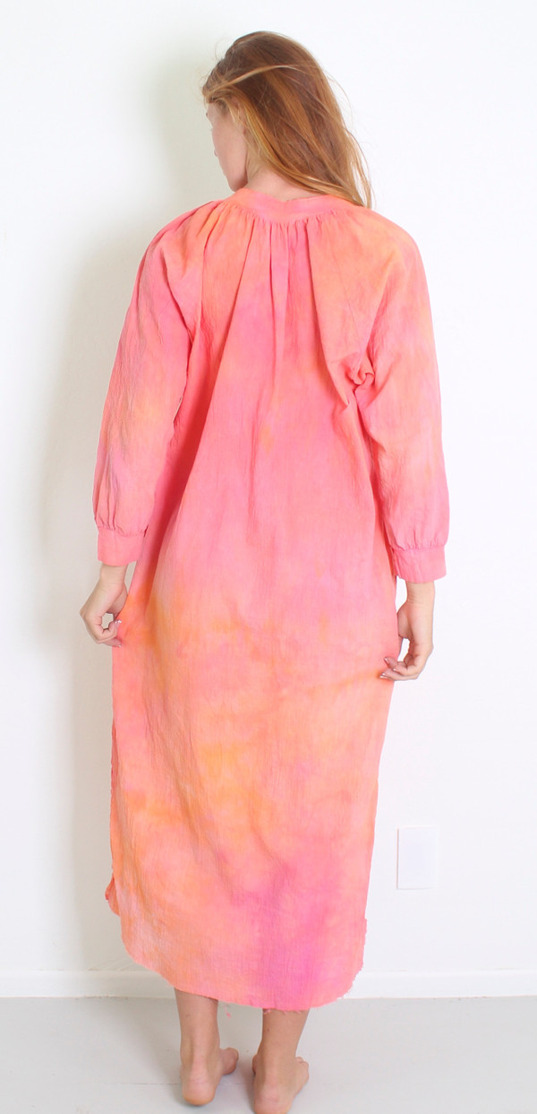 GAUZE 3/4 CUFF PEASANT DRESS ILE DE RE