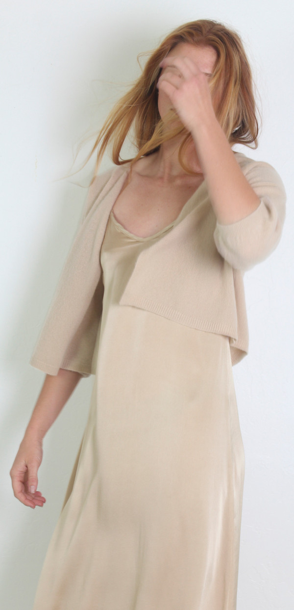 100% CASHMERE MINI CARDI SOLID COCOON