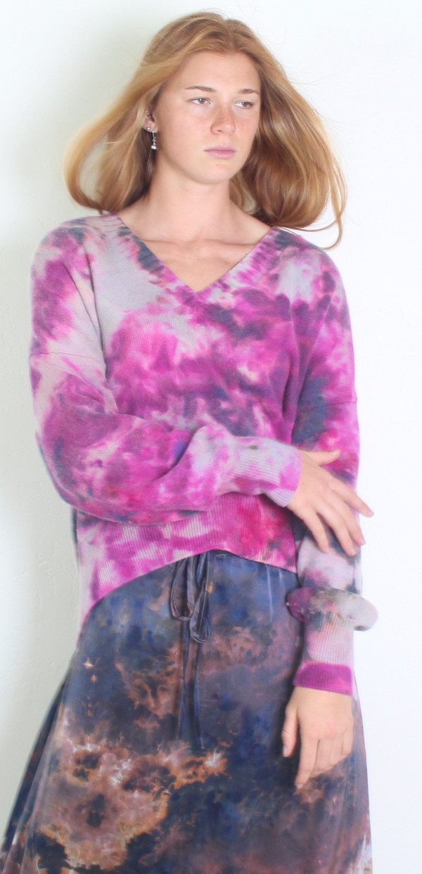 MERINO WOOL DEEP V BOYFRIEND SWEATER ZABRISKIE POINT