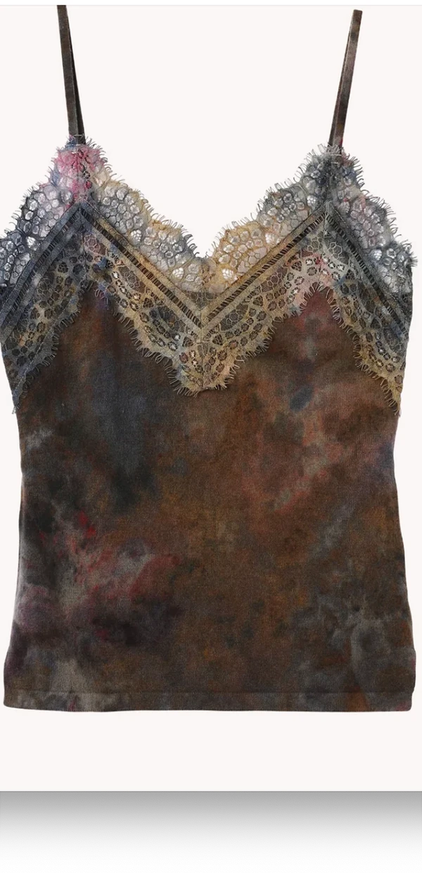 MERINO WOOL CAMI TOP FALL LEAVES
