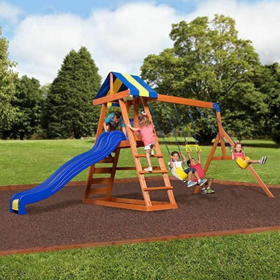 Backyard Discovery Dayton Wooden Swing Set Installation Service