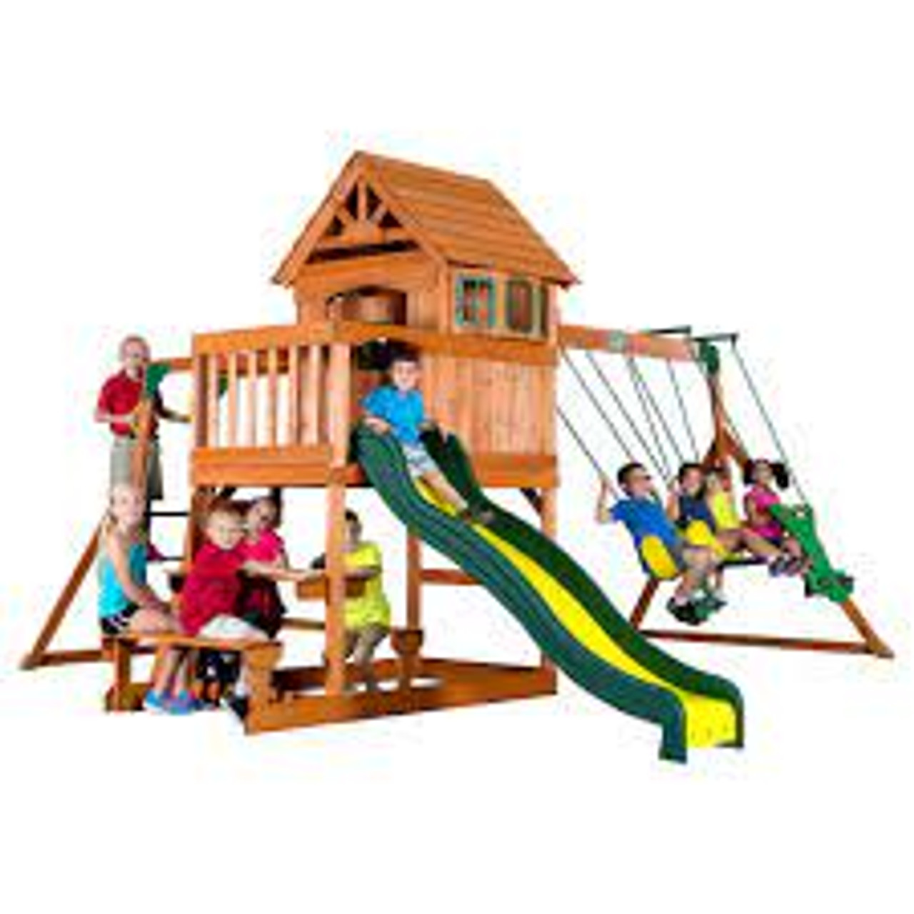 Backyard Discovery Springboro Wooden Swing Set Installation Service