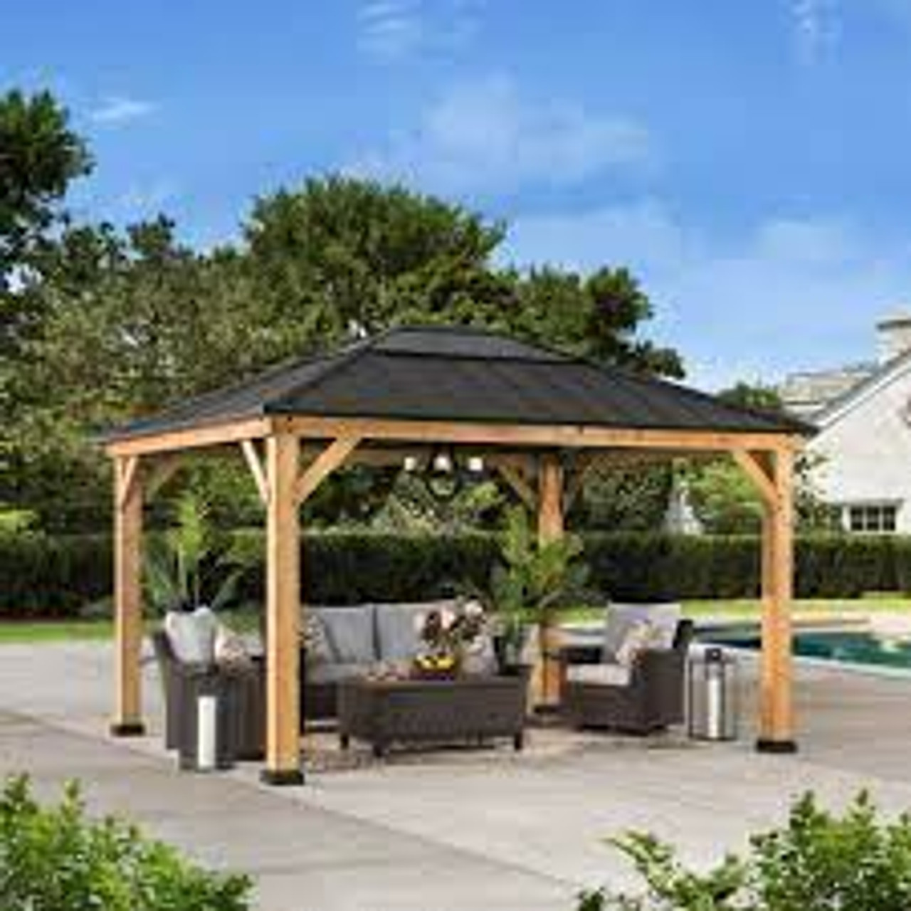 Sunjoy Solid Wood Patio Gazebo Installation Service