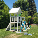 The Hideout Backyard Swing Set Installation