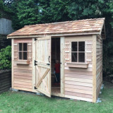 Cabana Pool Side Storage Shed Installation