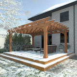 Cedar Wood Pergola Installation
