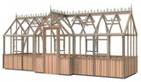 Durham Victorian Half Board Cedar Greenhouse Assembly