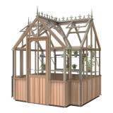 Durham Victorian Half Board Cedar Greenhouse Assembly