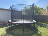 Air Round Trampoline Assembly