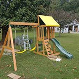 Appleton Wooden Swing Set Installation