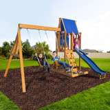 North Peak Wooden Swing Set Installation