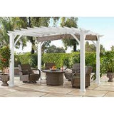 White Pergola Installation