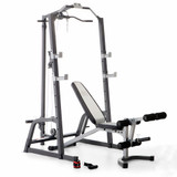 Deluxe Cage System with Weight Lifting Bench Installation