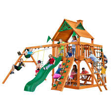 Gorilla Playsets Navigator Wooden Swing Set Installation