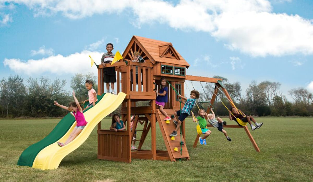 Gorilla Playsets Captains Fort Swing Set Installation Service