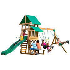 Backyard Discovery Belmont Wooden Swing Set Installation Service