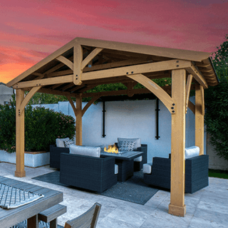 Patio shade structure installation