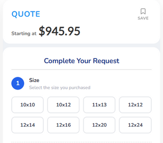 Upfront pricing example