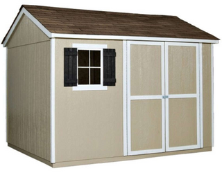 Outdoor storage shed assembly