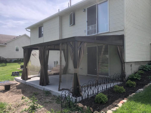Domi Outdoor Living Wall-Mounted Hardtop Gazebo with Drainage Gutters installed by a HandyBuddy expert in Cottage Grove, MN · May 2024