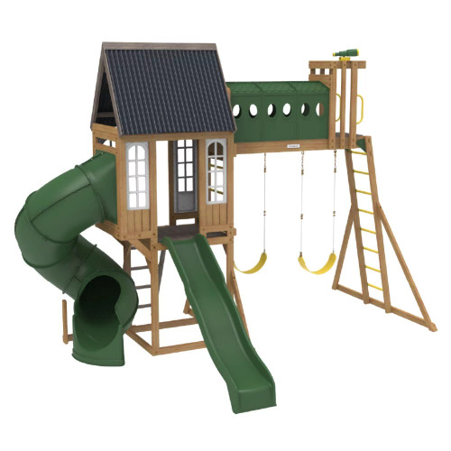 Skyway Resort Wooden Swing Set Installation