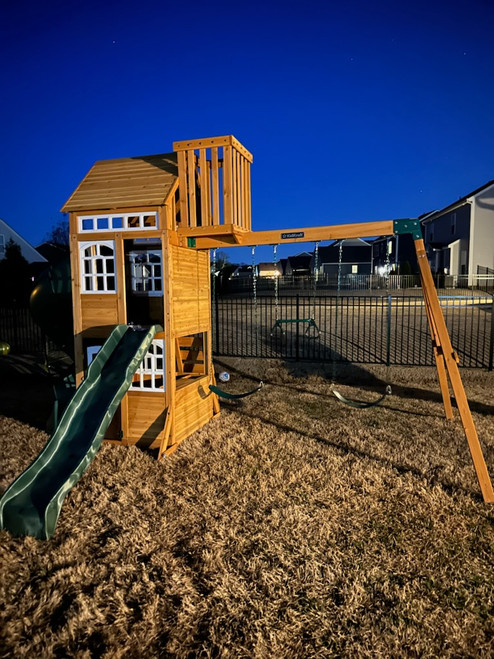 Kidkraft Ridgemoor Perch Swing Set installed by a HandyBuddy expert in Mooresville, NC · Mar 2024