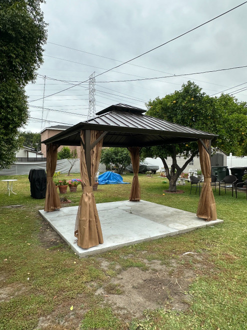 Erommy Double Roof Hardtop Gazebo With Aluminum Frame assembled by a HandyBuddy expert in South Gate, CA · May 2024
