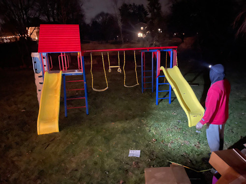 Lifetime Double Slide Deluxe Playset installed by a HandyBuddy expert in Branchburg, NJ · Dec 2025