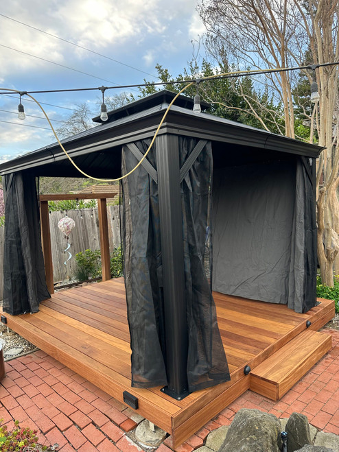 Sojag Messina Gazebo with Galvanized Roof installed by a HandyBuddy expert in Vacaville, CA · Feb 2025