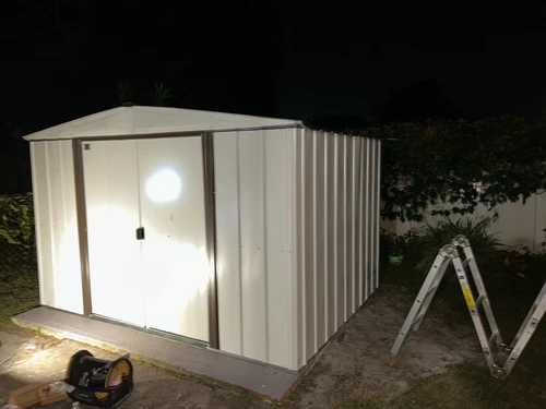 Arrow High Point Steel Storage Shed installed by a HandyBuddy expert in St Petersburg, FL · Nov 2024