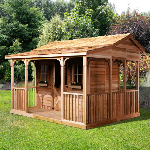 CedarShed CookHouse Kitchen & BBQ Shed with Porch