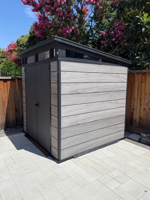 Keter Signature DecoCoat Modern Storage Shed installed by a HandyBuddy expert in San Jose, CA · Jul 2026