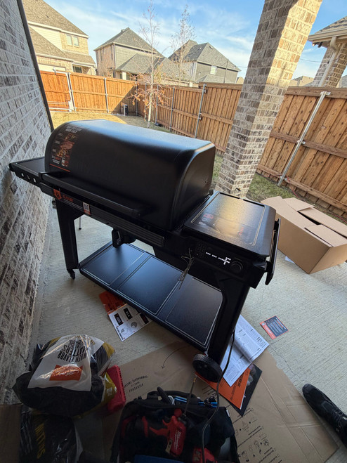 Traeger Woodridge Pro Electric Pellet Grill assembled by a HandyBuddy expert in Celina, TX · Dec 2025