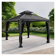 Sunvilla Clara 10x12 Steel/Aluminum Hard Top Gazebo with Netting