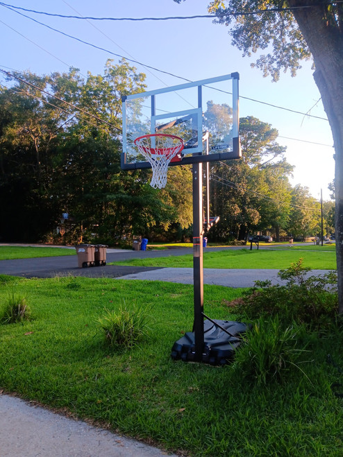 Lifetime 54" Mammoth Portable Basketball Hoop w/ Tempered Glass assembled by a HandyBuddy expert in Charleston, SC · Jul 2025