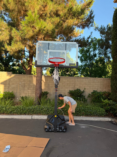 Lifetime 54" Mammoth Portable Basketball Hoop w/ Tempered Glass assembled by a HandyBuddy expert in Irvine, CA · Jul 2025