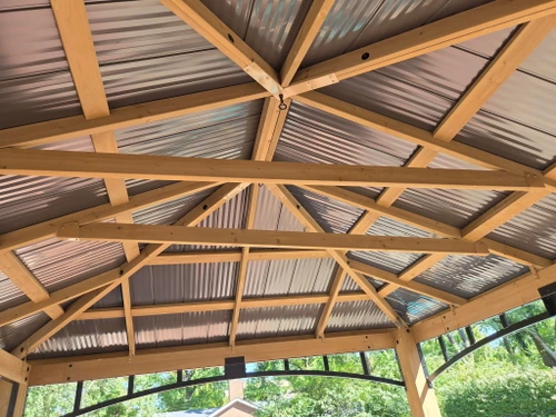 Yardistry 12x14 Wood Gazebo with Aluminum Roof installed by a HandyBuddy expert in St Louis, MO · Sep 2026