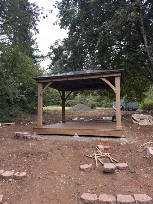 Yardistry 12x14 Wood Gazebo with Aluminum Roof installed by a HandyBuddy expert in Camas, WA · Aug 2026