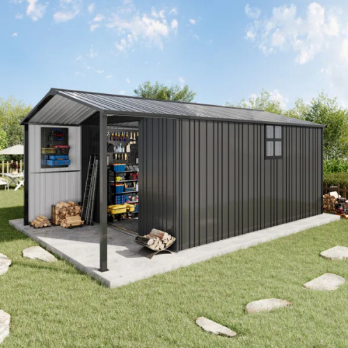 Amerlife 10' x 16.6' Metal Storage Shed