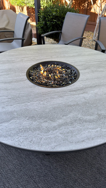 Agio Clearfield 7-piece Sling Fire Patio Dining Set assembled by a HandyBuddy expert in Napa, CA · Aug 2026