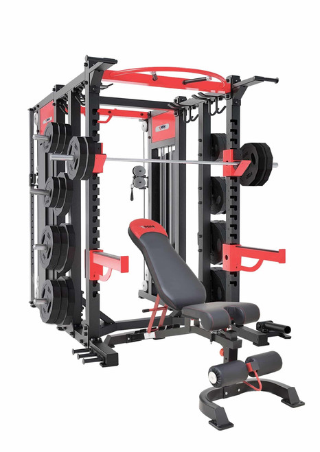MiM USA Macho 1001 Commercial Power Rack Combo