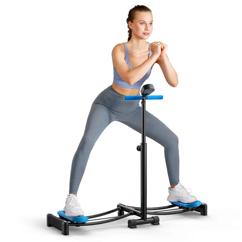 Foldable and Adjustable Height Simulated Ski Machine Cardio Training Assembly