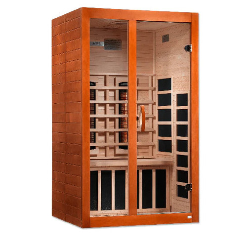 Dynamic Santiago 2-Person Full Spectrum Near Zero EMF Indoor Infrared Sauna + Red Light Therapy | DYN-6209-03 FS Assembly