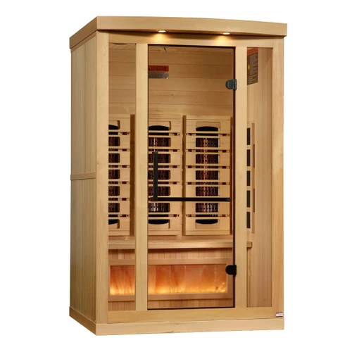Golden Designs 2-Person Full Spectrum Near Zero EMF Indoor Infrared Sauna + Red Light Therapy & Himalayan Salt Bar | GDI-8020-03 Assembly