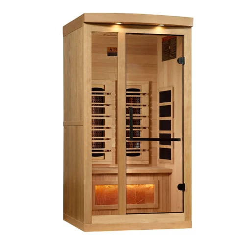 Golden Designs 1-2 Person Full Spectrum Near Zero EMF Indoor Infrared Sauna + Red Light Therapy & Himalayan Salt Bar | GDI-8010-03 Assembly